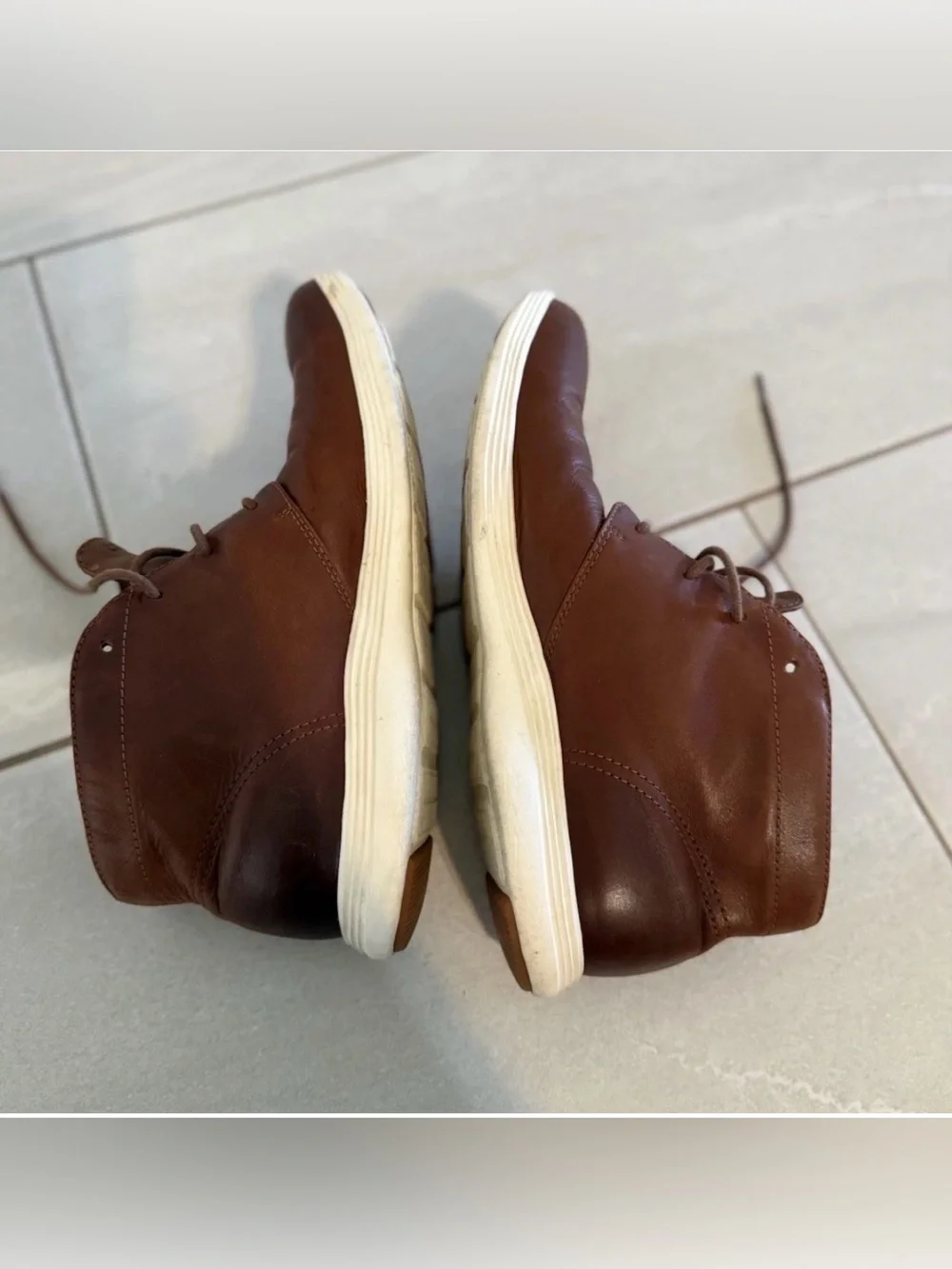 Cole Haan Men’s Leather Chukka Boots Brown Size 10M Casual Lace Up